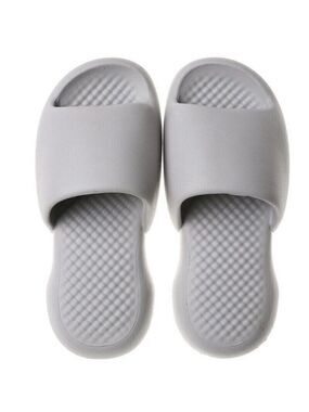 Minimalist Indoor Soft Pillow Slides Solid Non Slip Bath Gray Color Shoe…